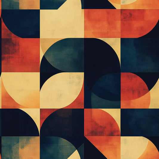 Retro Solstice Grid Mural