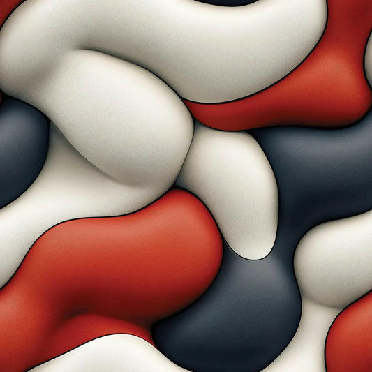 Tricolor Contour Flow Wallpaper