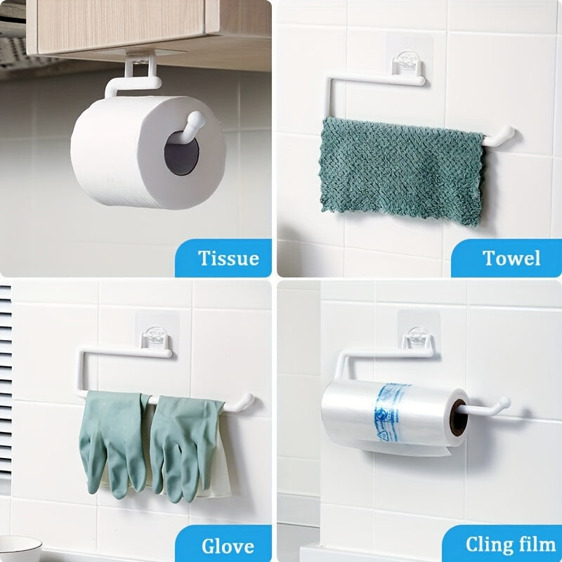 EasyInstall Punch-Free Wall Mount Paper Towel Holder - Plastic Roll