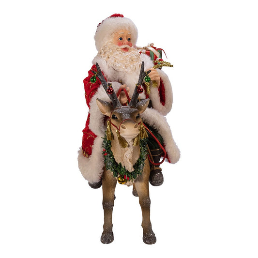 Fabriche Santa On Reindeer