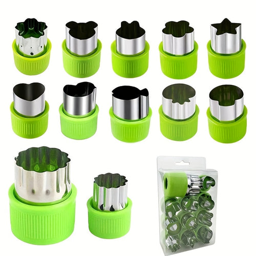 Multifunctional Stainless Steel Vegetable and Cookie Cutter Set