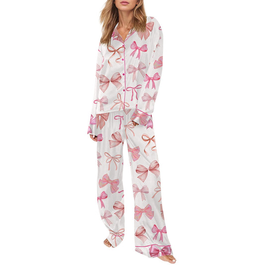 Printed Cute Pajamas for Ladies Long-Sleeve Suit