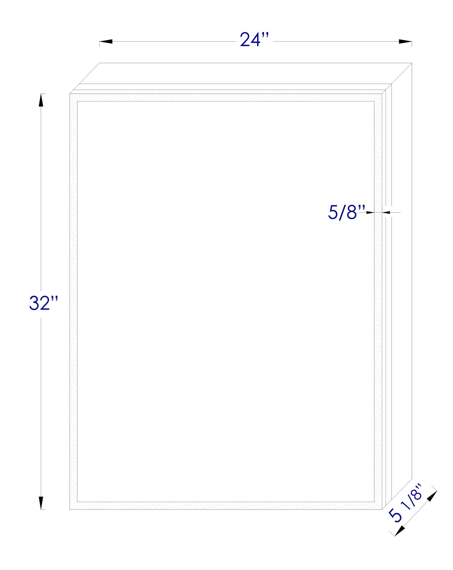 ALFI brand ABMC2432 24" x 32" Single Door LED Light Medicine Cabinet