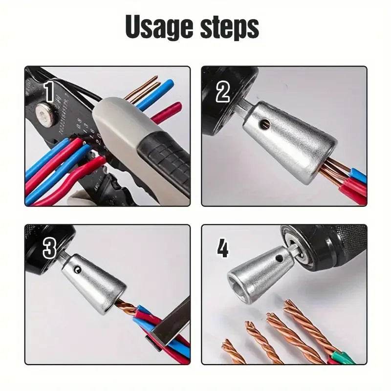 1PC Wire Twisting Tool – Quick Twister Electrician Artifact for Power Drill Drivers | Multi-Tool Cable Connector Device