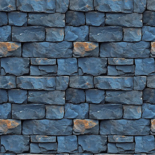 Cobalt Slate Ledge Stone Wall
