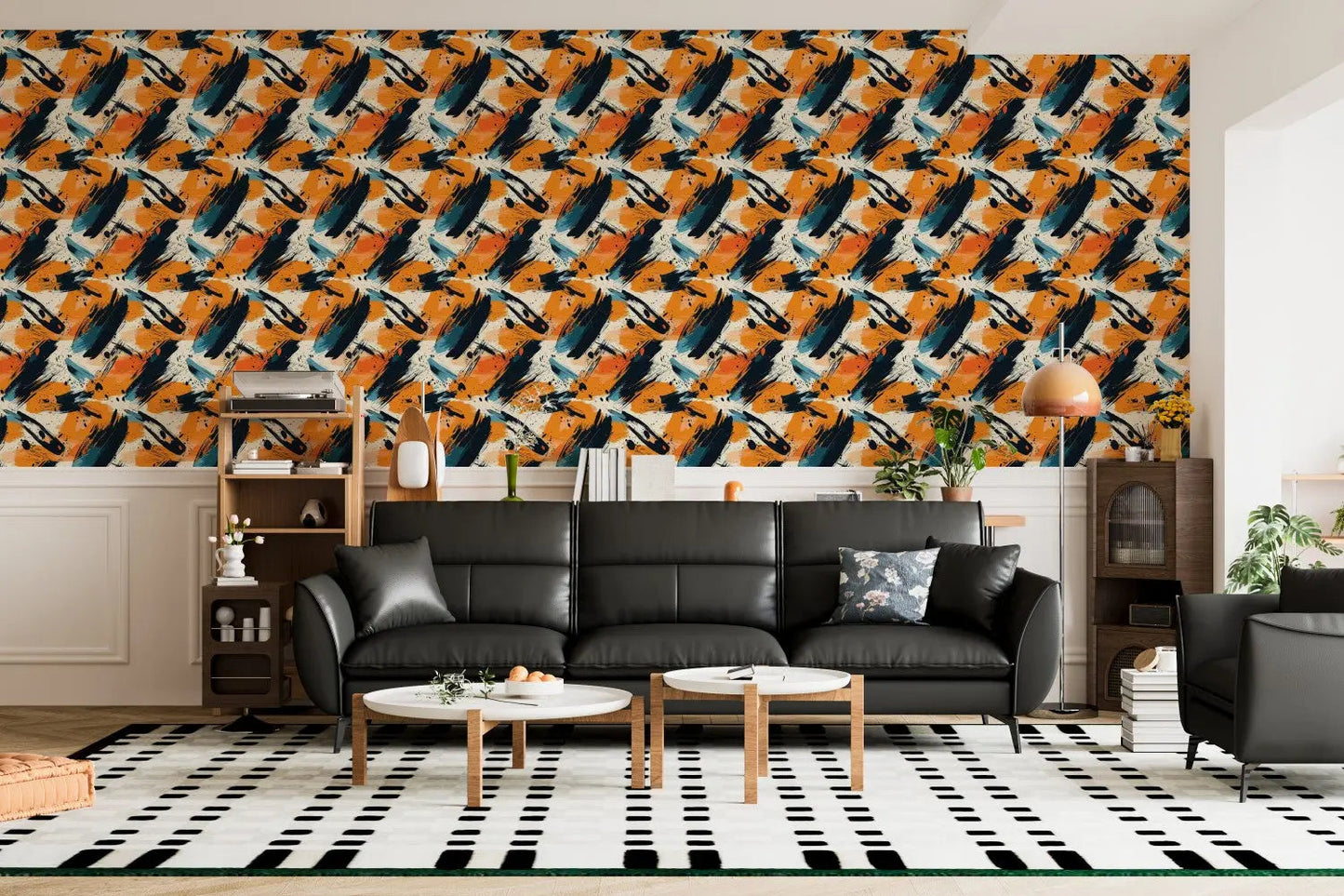 Kinetic Energy Abstract Mural