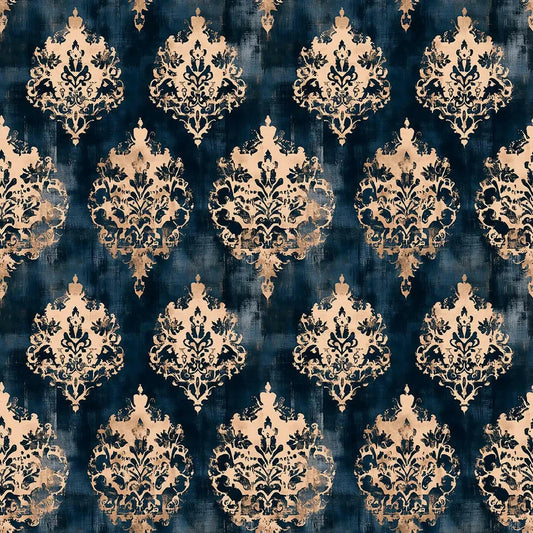 Gilded Indigo Dreams Wallpaper