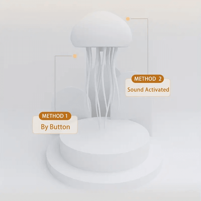 Voice-Controlled Jellyfish Night Light | Ambient LED Mood Lamp for Home Decor