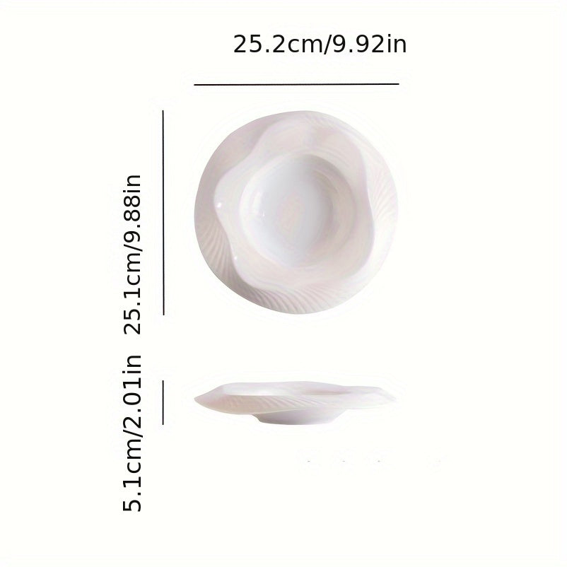 Chic Ceramic Serving Plates for Gourmet Desserts 25cm Diameter