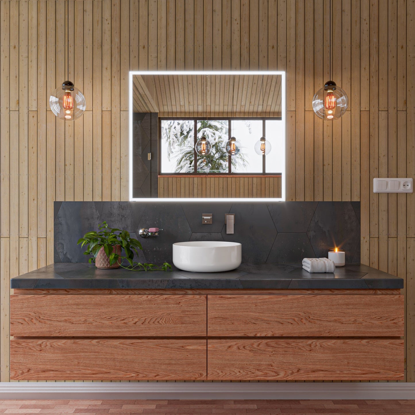 ALFI brand ABC907 15" Round Above Mount Ceramic Sink