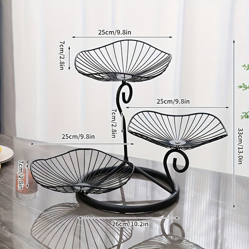 Elegant 3Tier Iron Fruit and Snack Display Stand