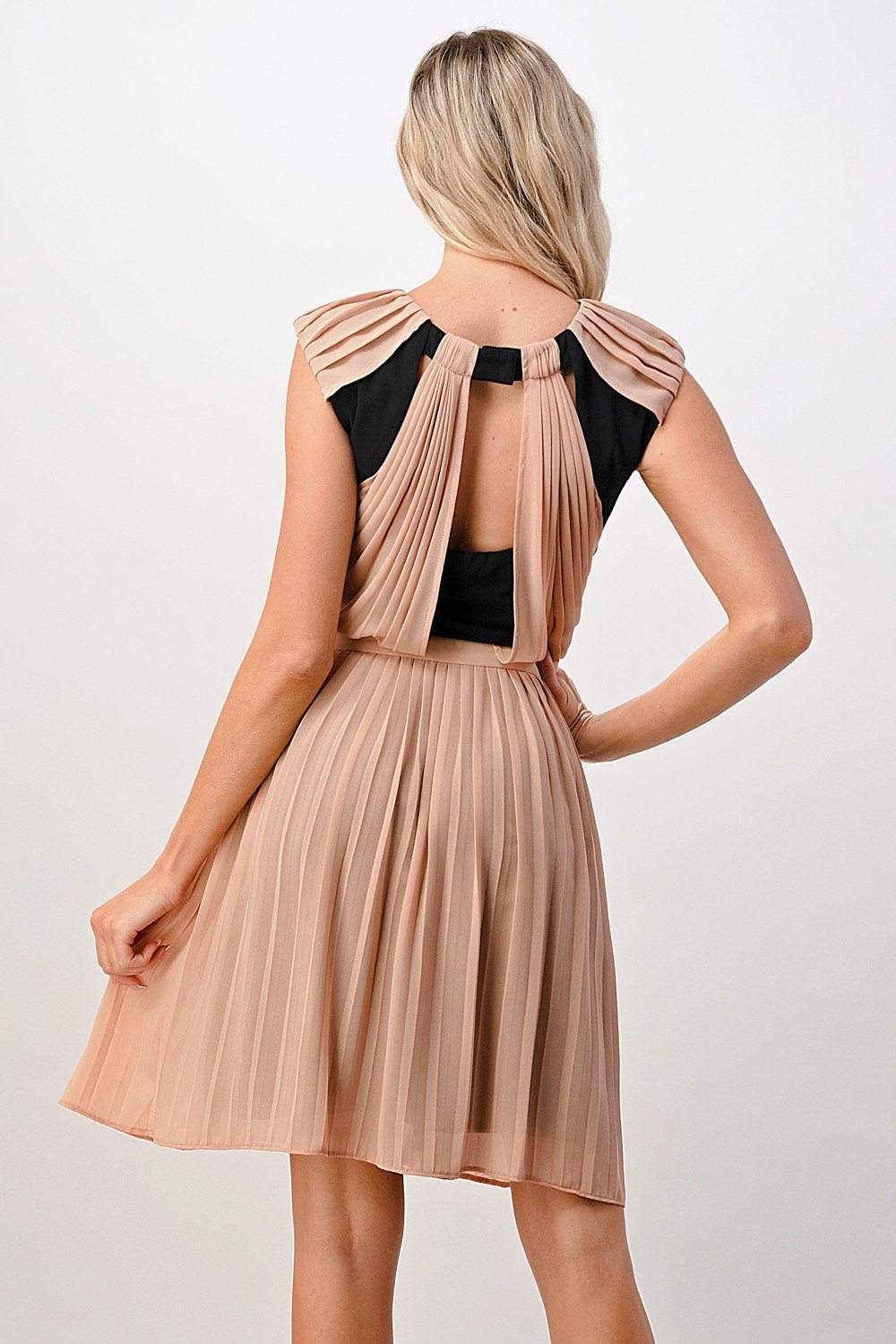 Color Blocked Pleated Fashion Dress | Apparel | Kitchen + Metal