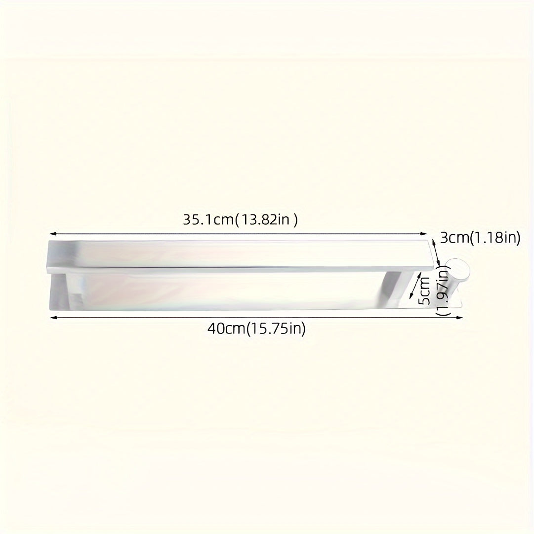 Sleek WallMounted Stainless Steel Towel Rack with Hook