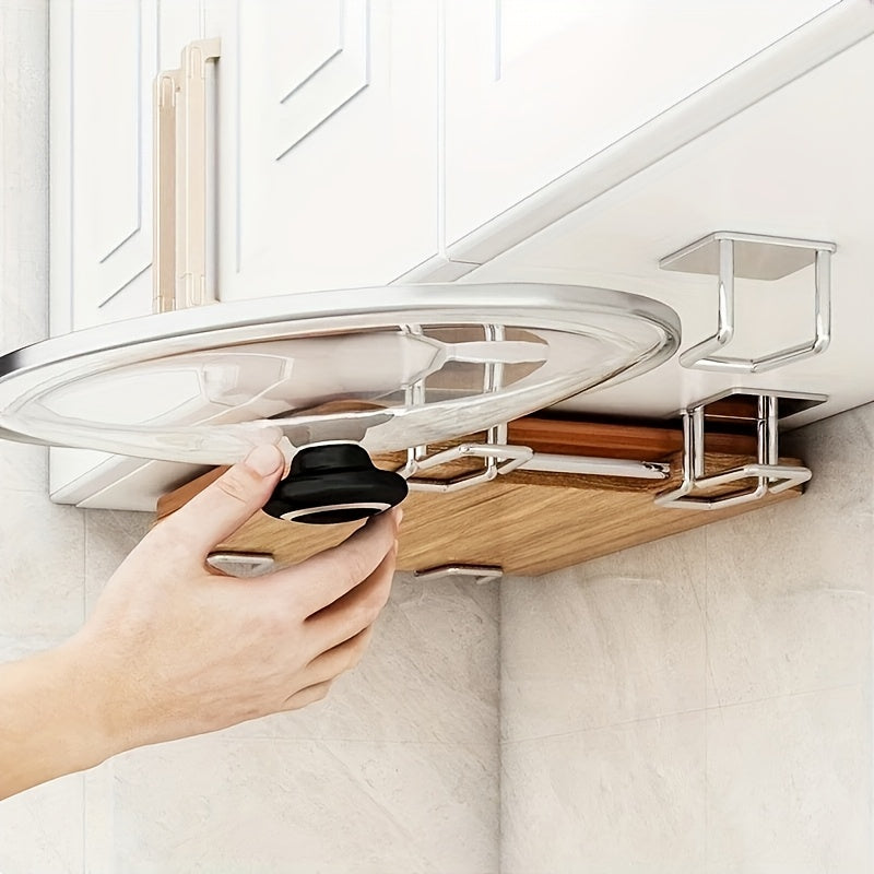 4pcs Stainless Steel Wall-Mounted Organizer Set - Perfect for Kitchen | Kitchen Accessories | Kitchen + Metal