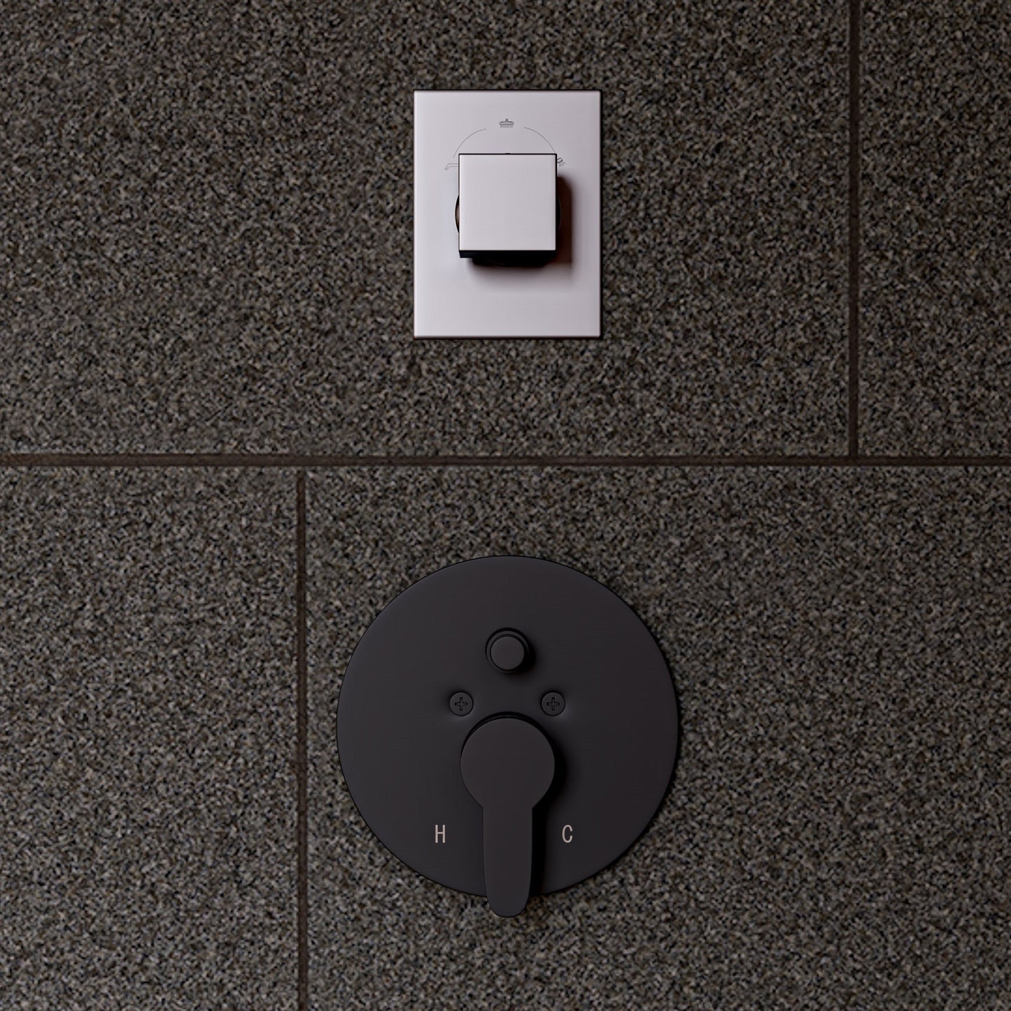 ALFI brand AB3101 Shower Valve Mixer with Rounded Lever Handle and Diverter