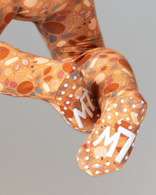 Fall Bamboo Zipper Footie