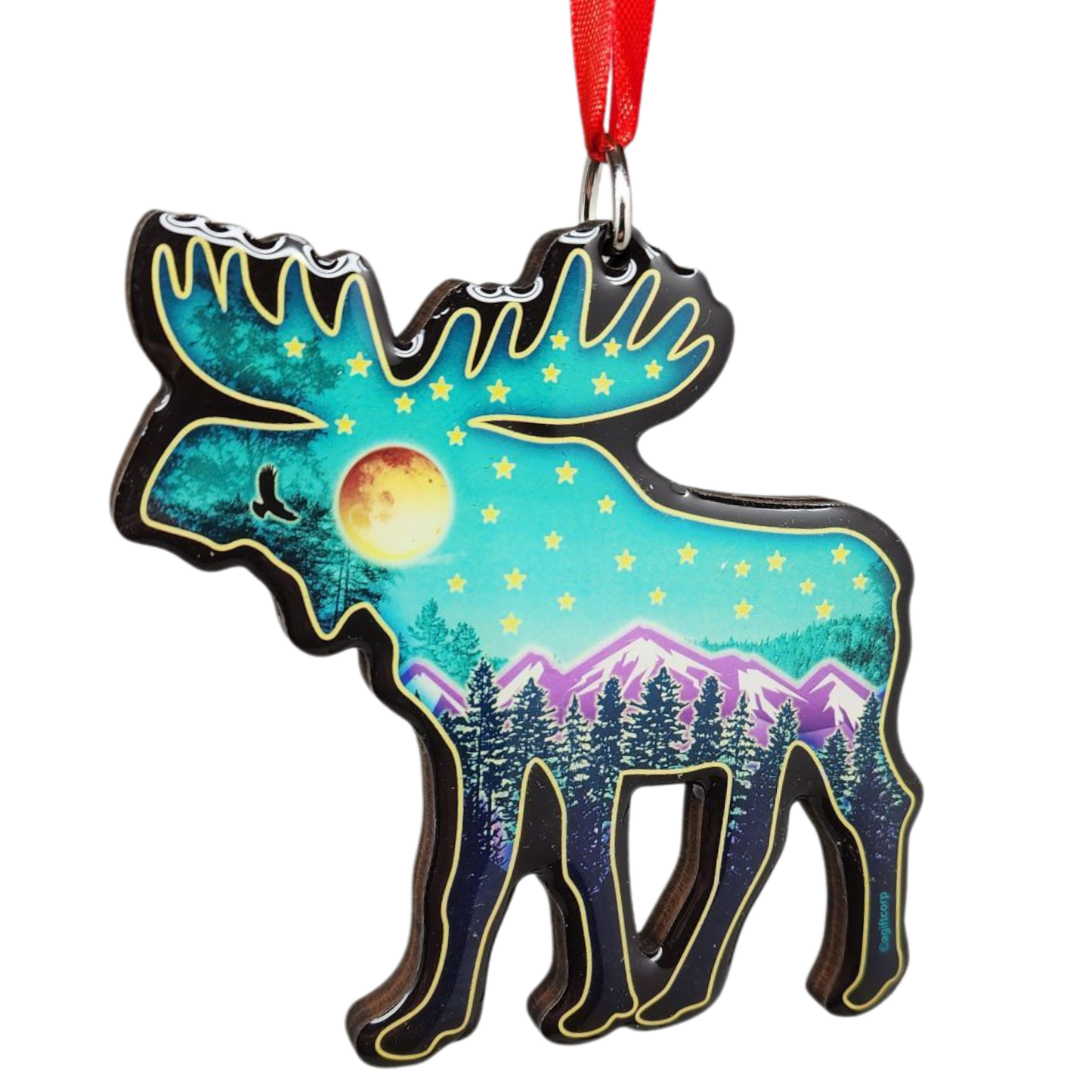 Vermont Nightfall Moose Ornament