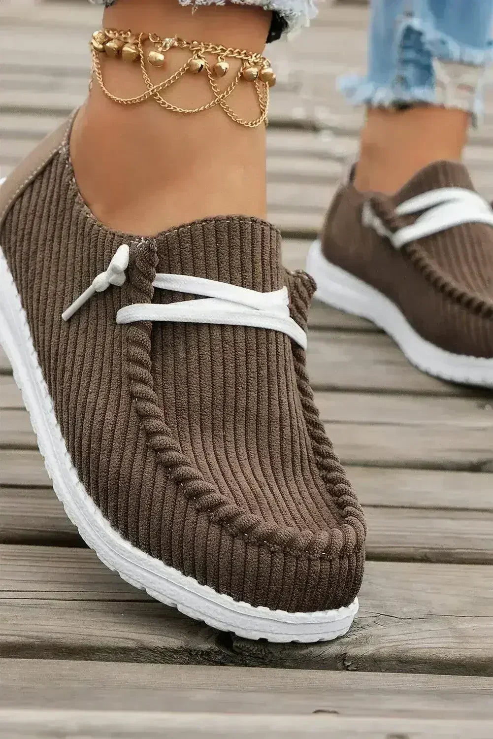 White Lace Up Casual Shoes