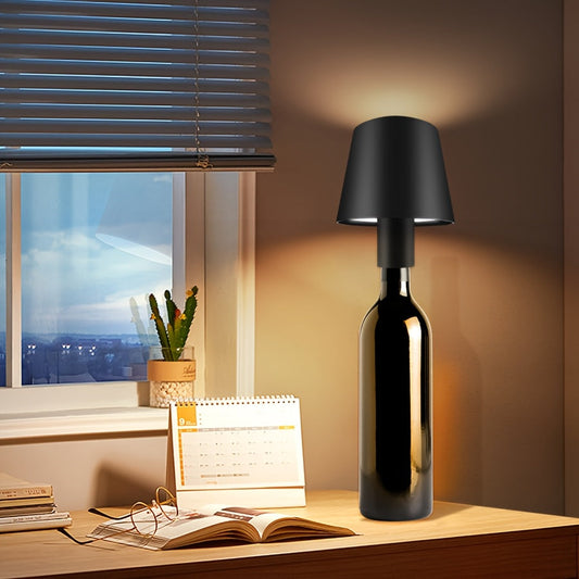 Sleek USB Rechargeable LED Bottle Lamp with Touch Control