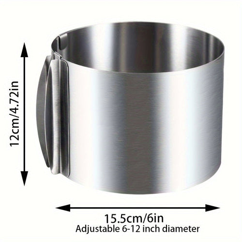 Expandable Stainless Steel Cake Ring Mold Adjustable Baking Tool