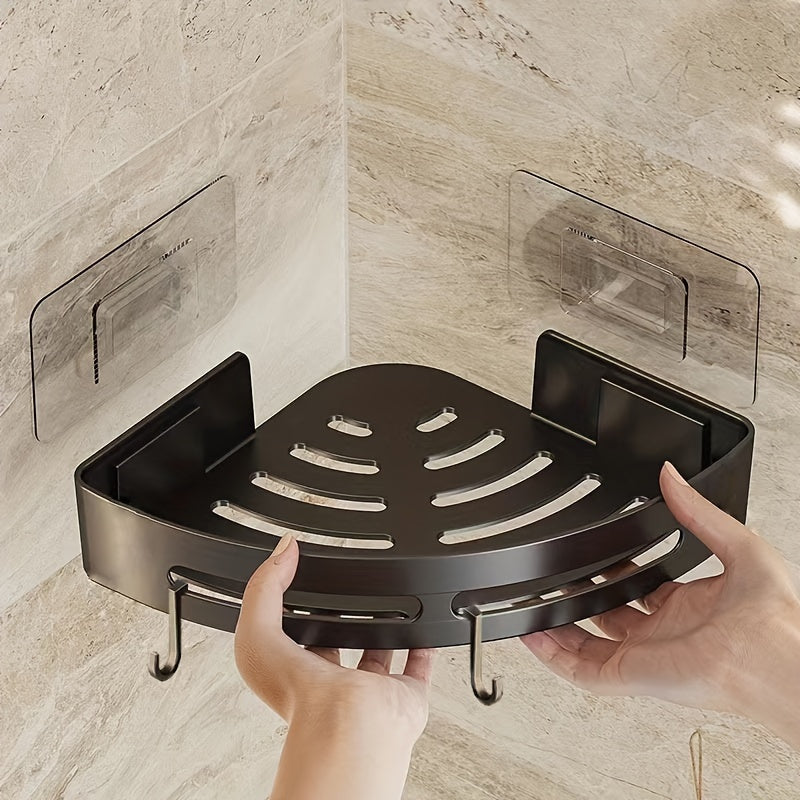 Compact WallMounted Corner Shelves Durable Bathroom Organizer