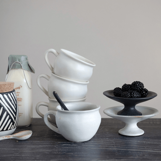 White Glazed Stoneware Mug