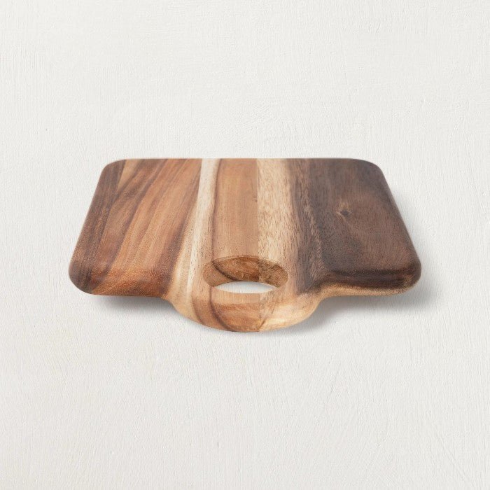 Suar Wood Appetizer Tray / Cheese Cutting Board with Handle - Short