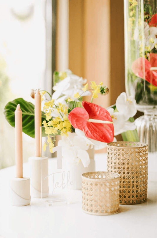 Oliver Cane Votive Candle Holder