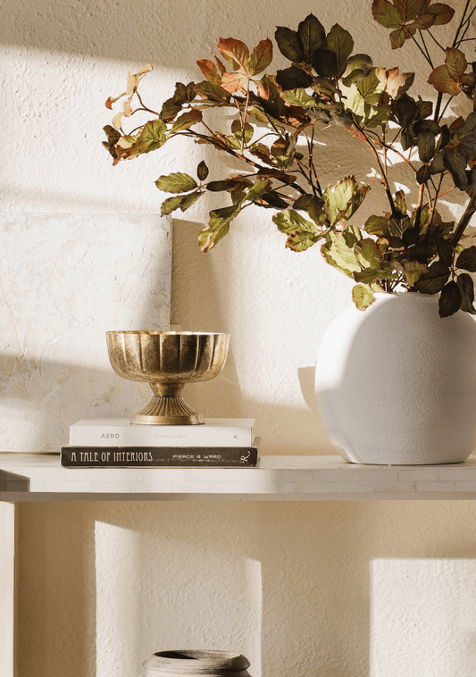 Florence Distressed Gold Compote Bowl