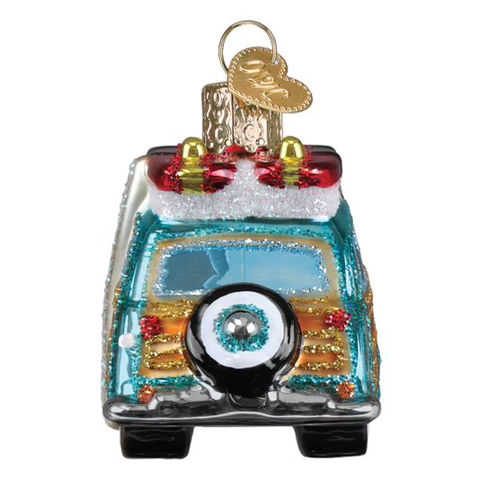 The Beach Boys Surfin Woody Glass Ornament