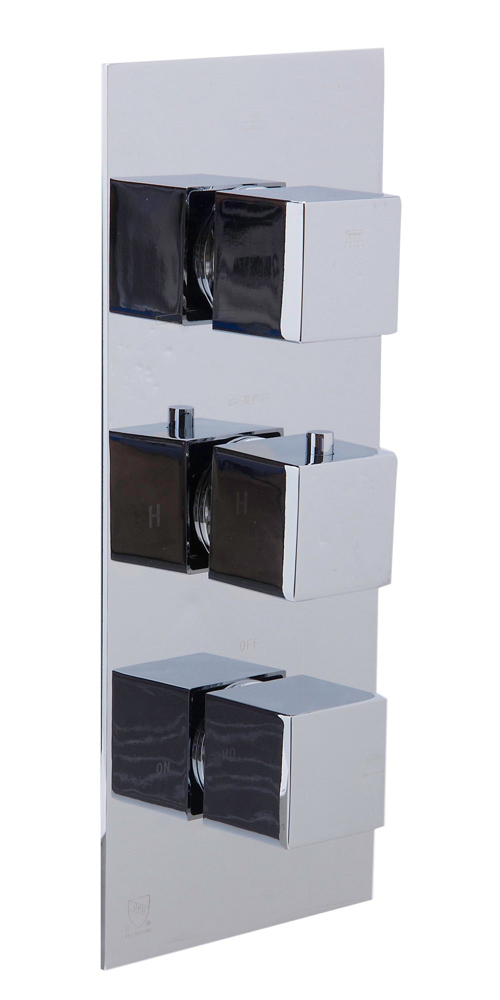 ALFI brand AB2801 3-Way Thermostatic Valve Shower Mixer Square Knobs