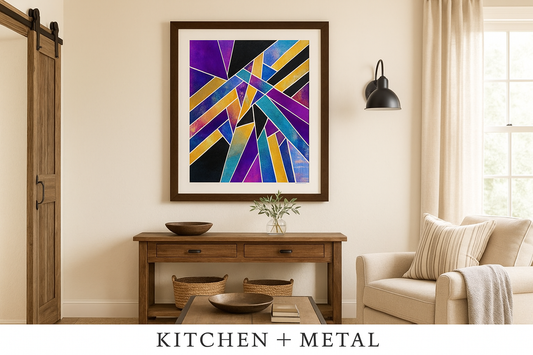 Geometric Abstract Art - Kitchen + Metal Lifestyle