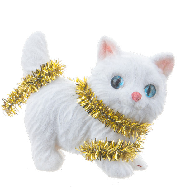 Meowy Christmas Cat Charm - Gold