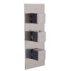 ALFI brand AB2801 3-Way Thermostatic Valve Shower Mixer Square Knobs