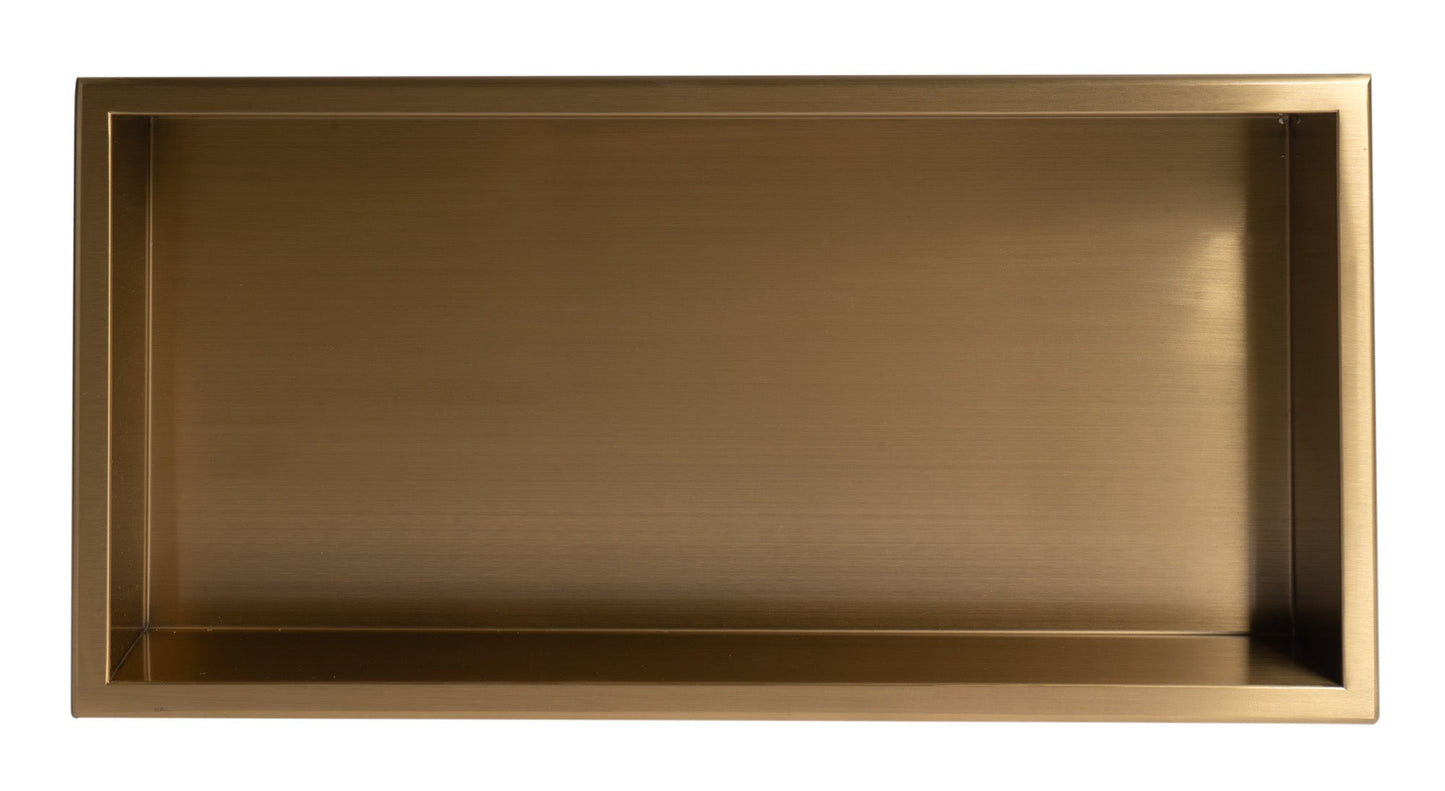 ALFI brand ABNP2412 24" x 12" Stainless Steel Horizontal Single Shelf Shower Niche