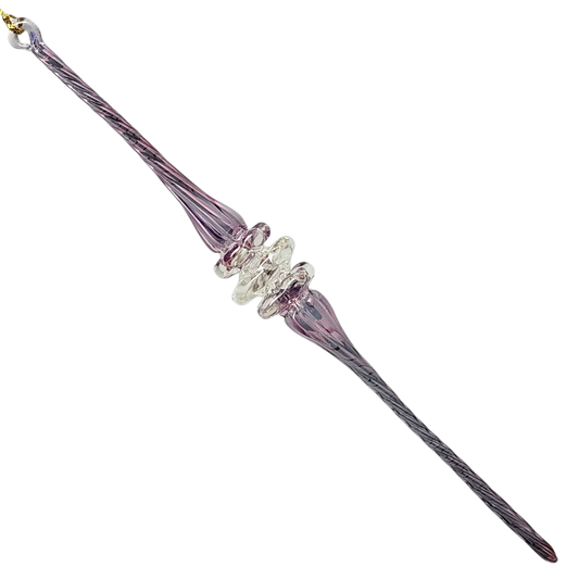 Amethyst Spiral Icicle Ornament