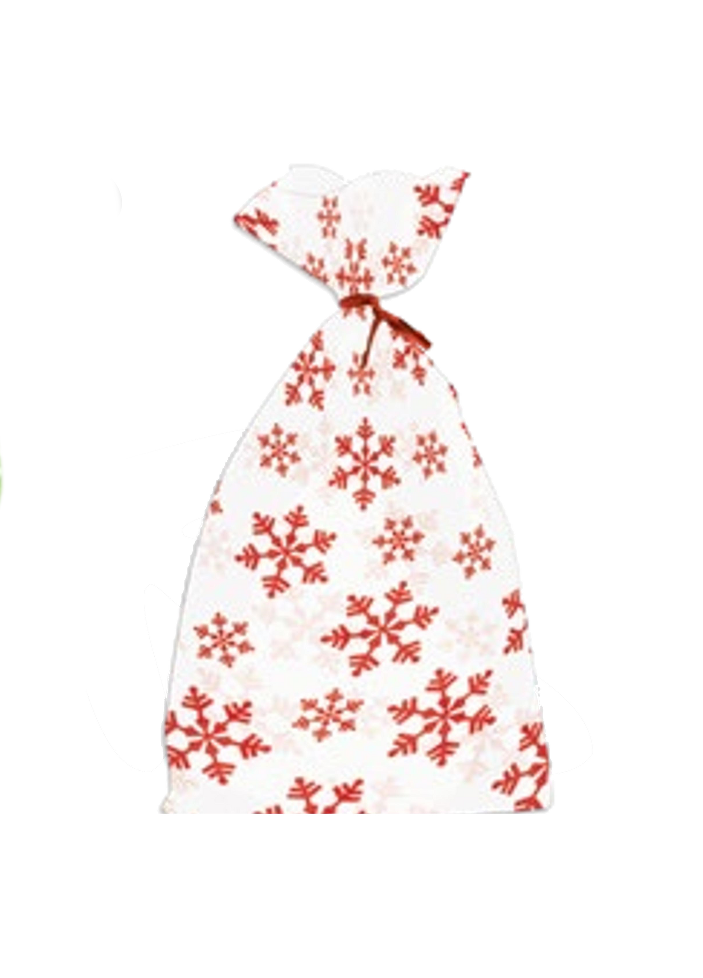 Christmas Cookie Cello Treat Bag 20 count - Red Flakes