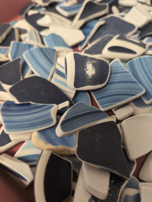 Hand Tumbled Pottery Pieces- Mosaic Crafts