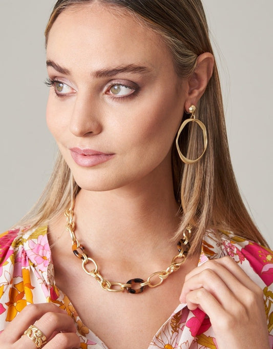 Harbor Resin Chain Necklace Tortoise