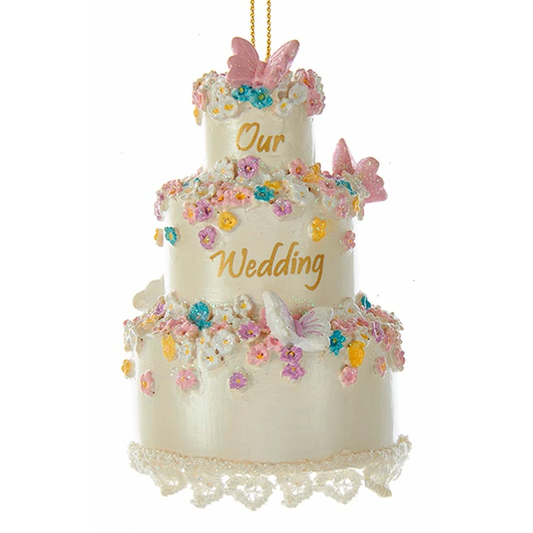 3 inch Resin Our Wedding Cake Ornament