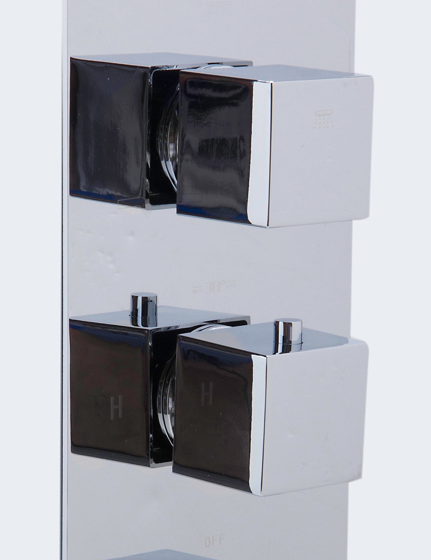 ALFI brand AB2801 3-Way Thermostatic Valve Shower Mixer Square Knobs