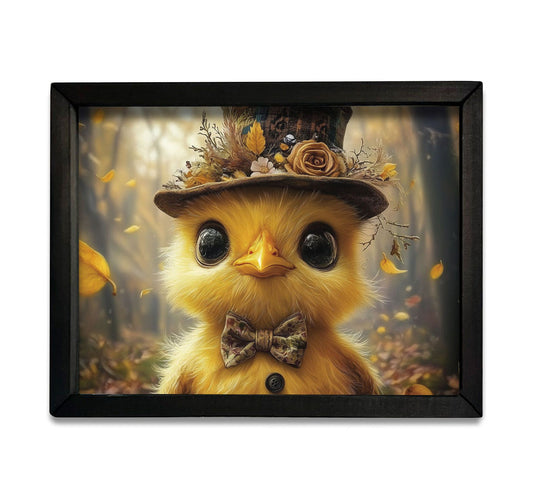 12x16 SPOOKY CHICK - BOXWOOD FRAME