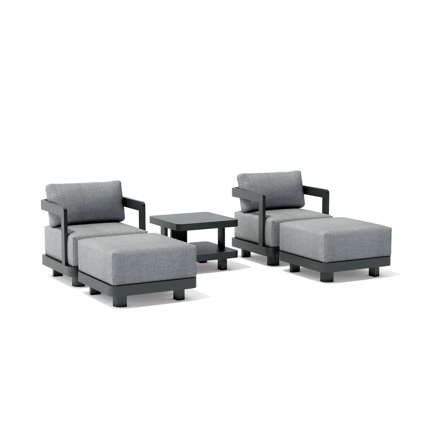 Set-905-Al 5-Pc Granada Aluminum Deep Seating
