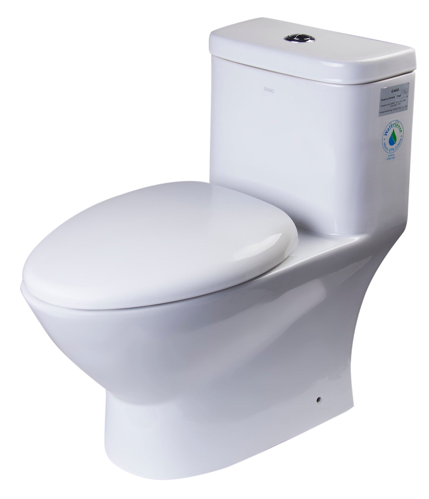 EAGO TB346 MODERN DUAL FLUSH ONE PIECE HIGH EFFICIENCY LOW FLUSH CERAMIC TOILET