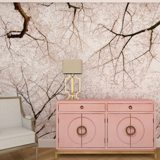 Cherry Blossom Mural | Kitchen + Metal