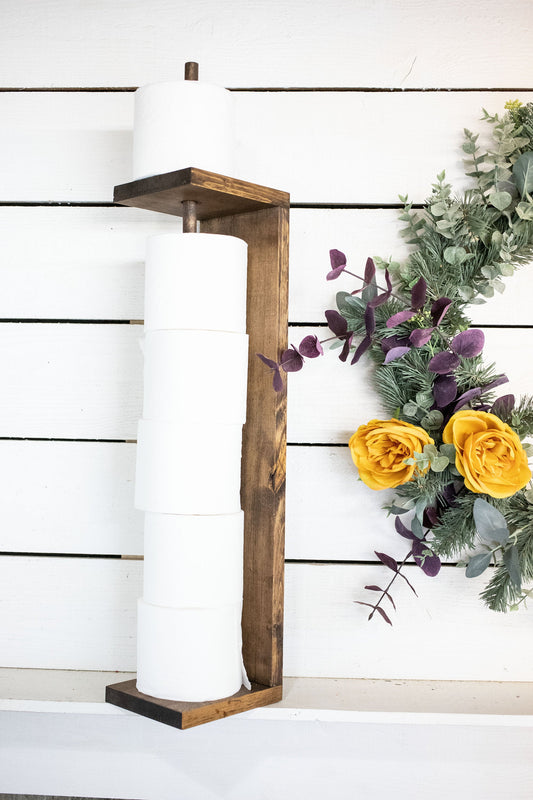 Toilet Paper Roll Holder with storage