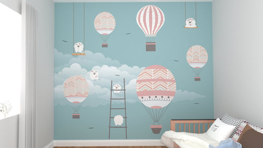 Hot Air Balloons and Sheep | Whimsical | Kitchen + Metal
