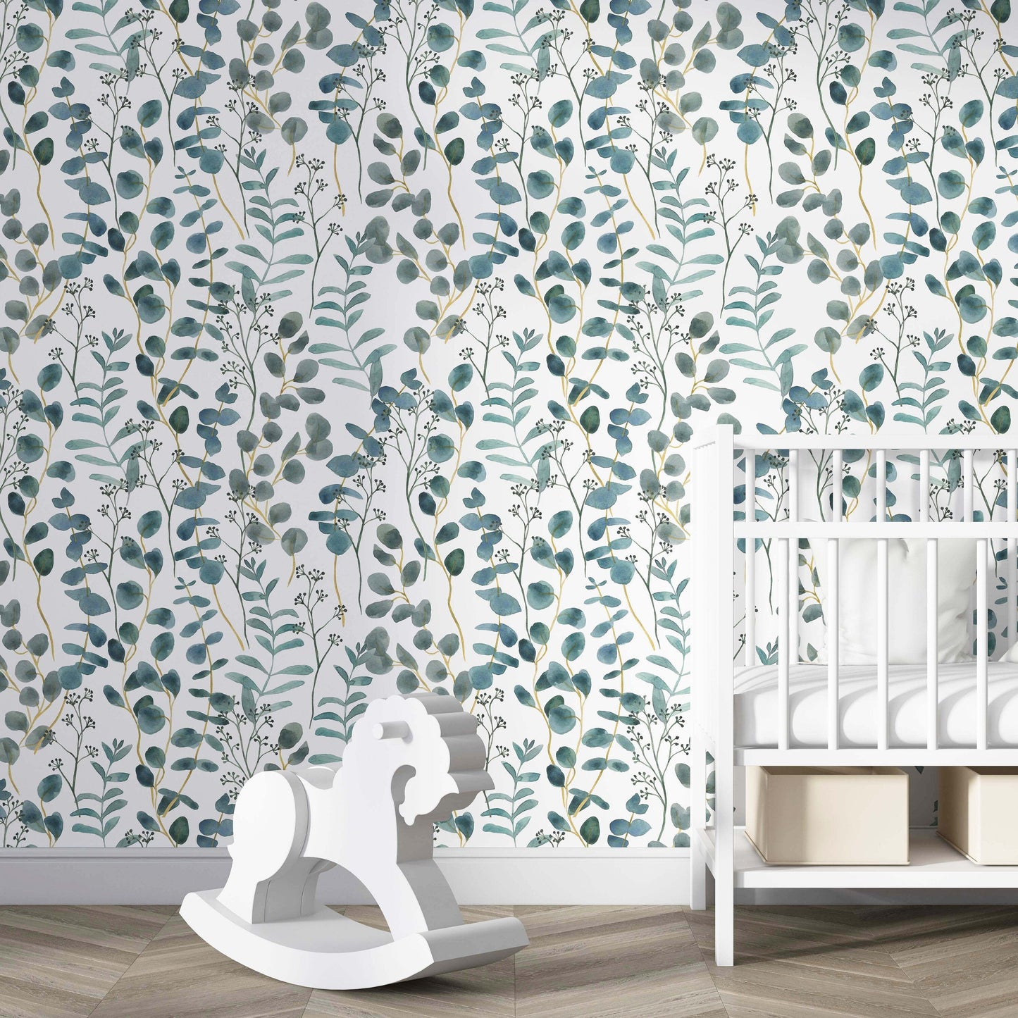 Eucalyptus Leaves Wallpaper | Kitchen + Metal