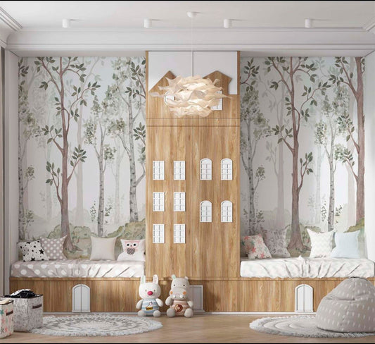 Woodland Wallpaper | Kitchen + Metal