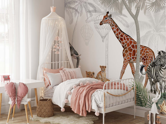 Safari Wallpaper Mural | Kitchen + Metal